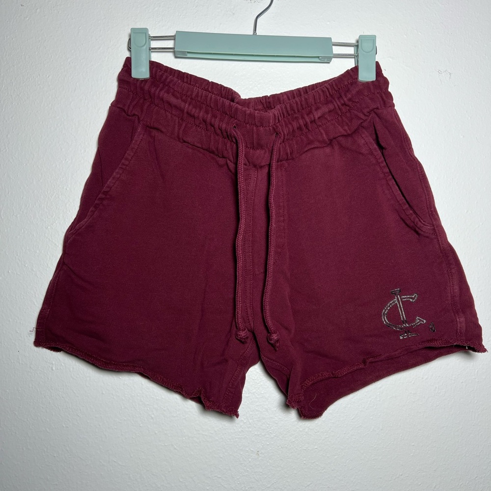 Red Athletic Shorts with Drawstring Waistband